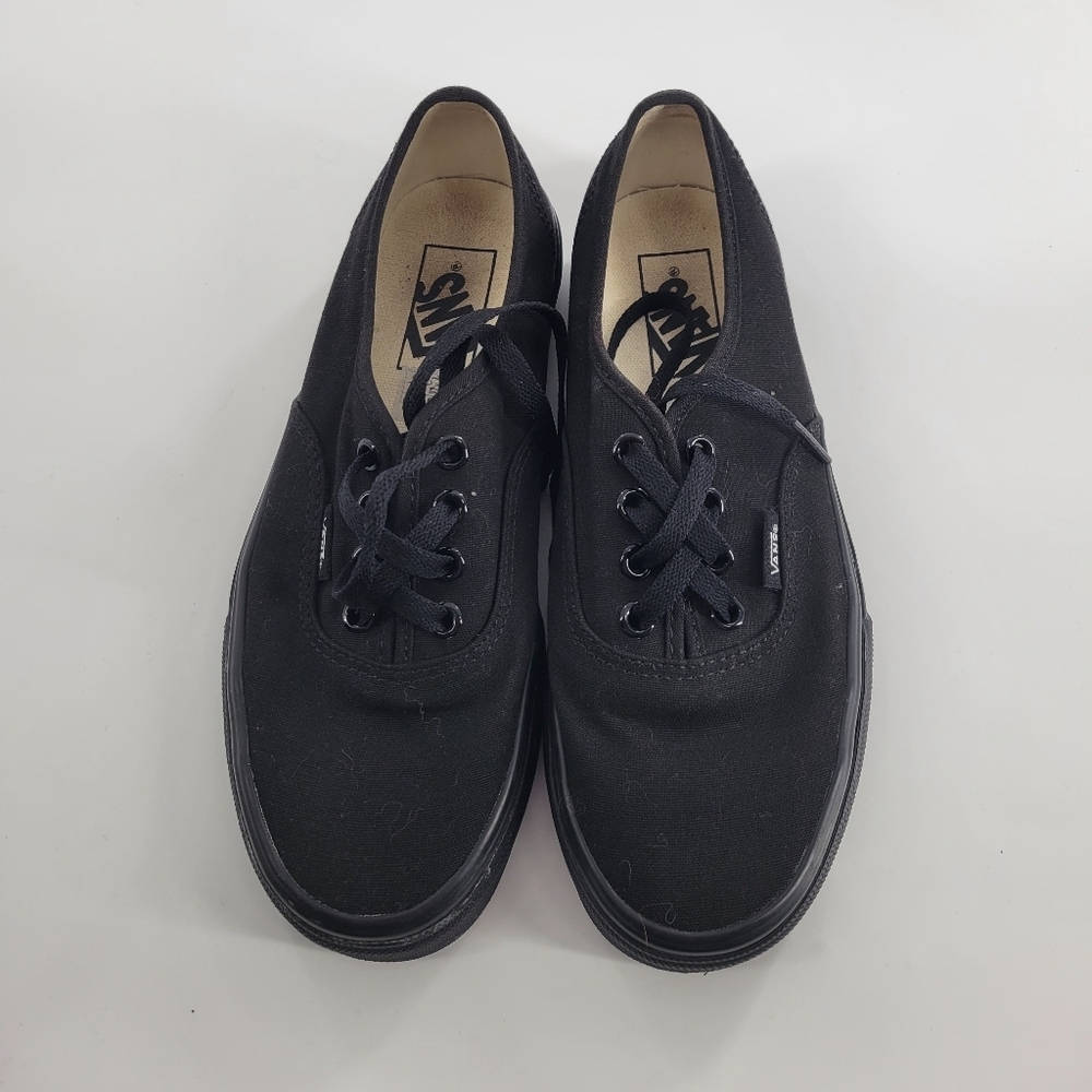 Vans Black Canvas Skateboarding Shoes Size 6.5